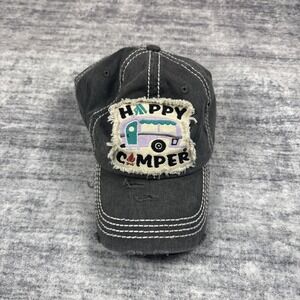 Happy Camper Patch Hat Distressed Logo Kbethos Golf Beach Vacation Baseball Cap